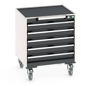 Bott Cubio 4 Drawer Mobile Cabinet with external dimensions of 650mm wide x 650mm deep  x 785mm high. Each drawer has a 50kg U.D.L. capacity with 100% extension and the unit also features drawer blocking and safety interlocks.... Bott Mobile Storage 650 x 650